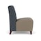 Lesro Siena Lounge Reception Armless Guest Chair, Walnut, RS Night Sky Back, MD Farro Seat SN1102 - alternate 3